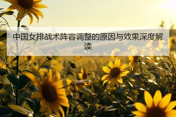 中国女排战术阵容调整的原因与效果深度解读